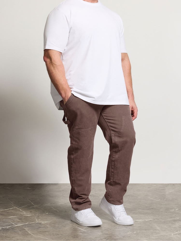 BadRhino Big & Tall Brown Carpenter Denim Jeans - Image 1 of 5 BadRhino Big & Tall Brown Carpenter Denim Jeans - Image 1 of 5