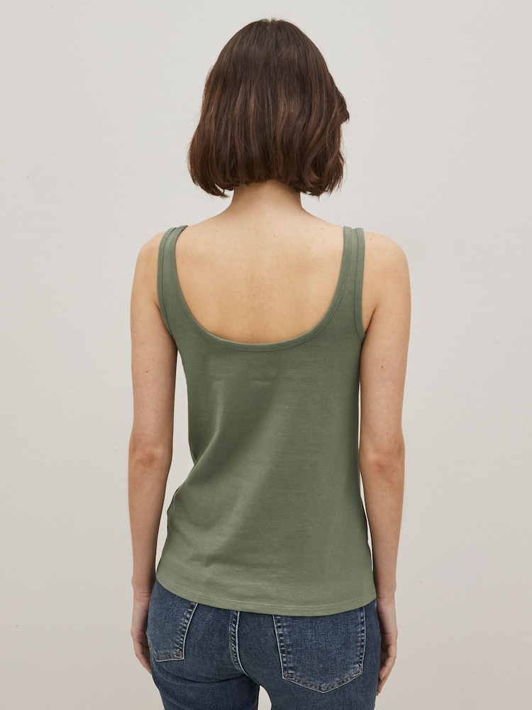 Green Khaki Thick Strap Vest - Image 2 of 4