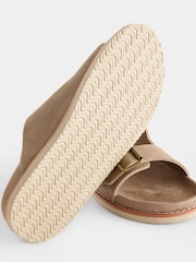 Taupe Brown Suede Two Buckle Sandals - Image 5 of 7