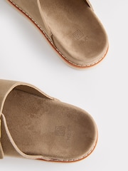 Taupe Brown Suede Two Buckle Sandals - Image 7 of 7
