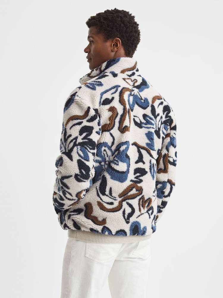 Reiss Multi Cadet Relaxed Sherpa Zip-Through Jacket - Image 5 of 5
