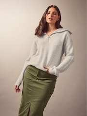Long Tall Sally Green Utility Midi Skirt - Image 1 of 3