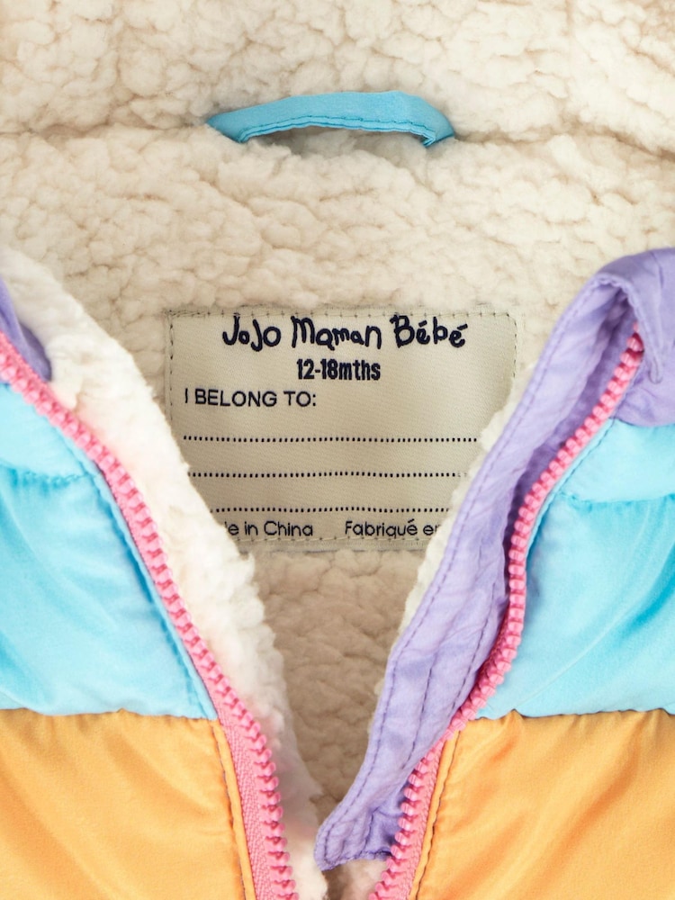 JoJo Maman Bébé Multi Mouse Puffer Jacket - Image 6 of 6