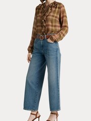 Lauren Ralph Lauren Blue High Rise Wide Leg Jeans - Image 5 of 8