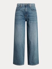 Lauren Ralph Lauren Blue High Rise Wide Leg Jeans - Image 8 of 8