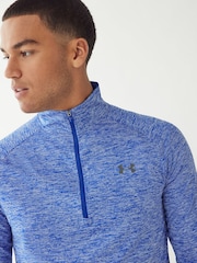 Under Armour Bright Blue Tech Quarter Zip Fleece - Image 4 of 7