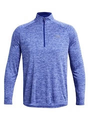 Under Armour Bright Blue Tech Quarter Zip Fleece - Image 6 of 7