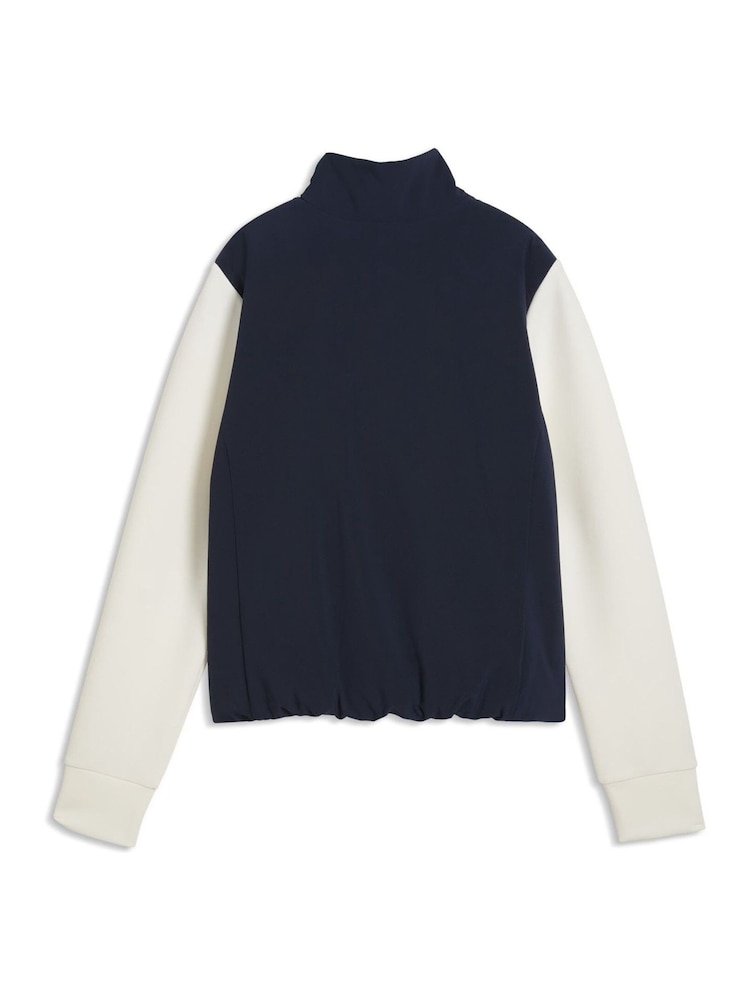 Puma Blue Cloudspun Fleece Hybrid Golf Jacket - Image 2 of 2 Puma Blue Cloudspun Fleece Hybrid Golf Jacket - Image 2 of 2