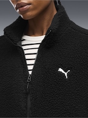 Puma Black Re:Fibre Fleece Relaxed Jacket - Image 2 of 6