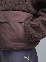 Puma Brown Re:Fibre Fleece Relaxed Jacket - Image 2 of 6