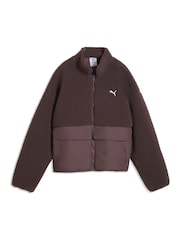 Puma Brown Re:Fibre Fleece Relaxed Jacket - Image 5 of 6