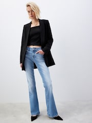 Mid Blue Denim Low Bootcut Jeans - Image 1 of 5