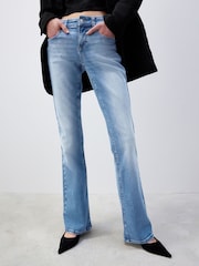 Mid Blue Denim Low Bootcut Jeans - Image 2 of 5