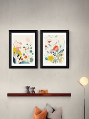 East End Prints Set of 2 Black Floral Meadow Wall Prints Set by Ana Rut Bre - Image 1 of 2