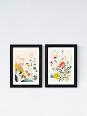 East End Prints Set of 2 Black Floral Meadow Wall Prints Set by Ana Rut Bre - Image 2 of 2