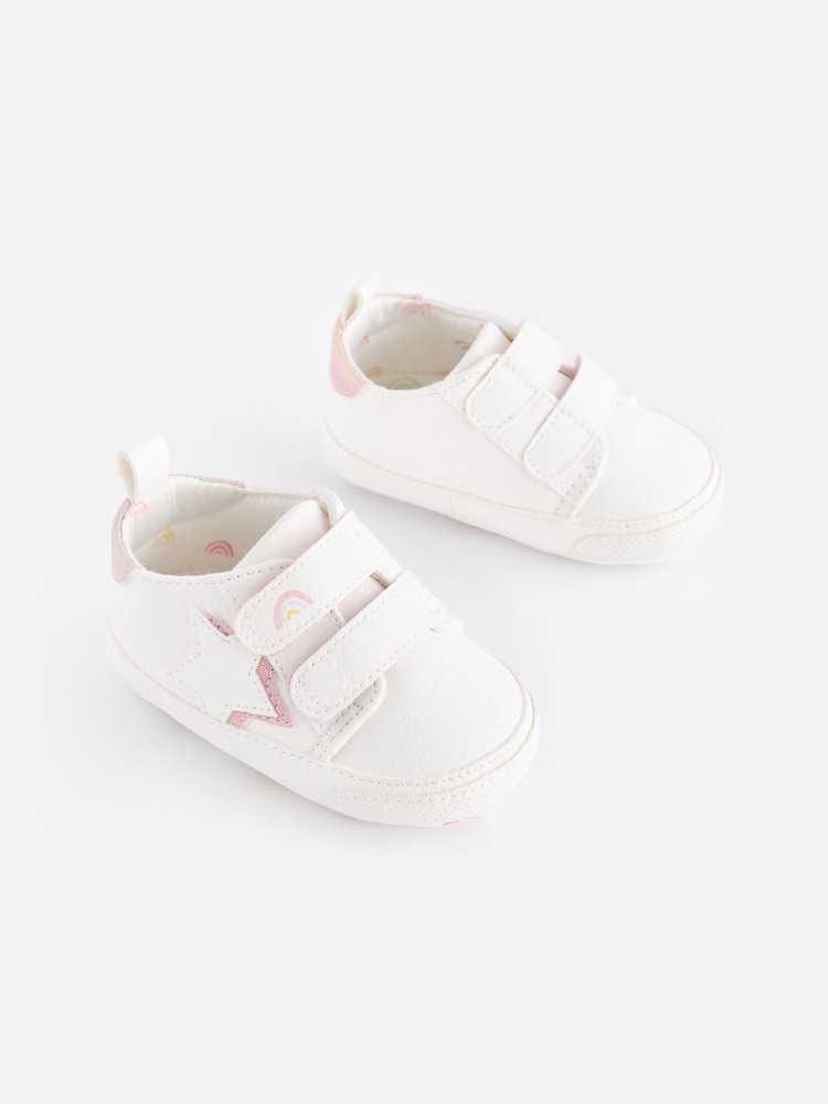 White Rainbow Two Strap Baby Trainers (0-24mths) - Image 2 of 7