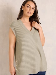 Evans Natural Knitted Vest Top - Image 1 of 6