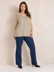Evans Natural Knitted Vest Top - Image 2 of 6