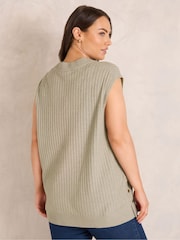 Evans Natural Knitted Vest Top - Image 3 of 6
