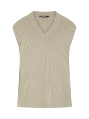 Evans Natural Knitted Vest Top - Image 5 of 6