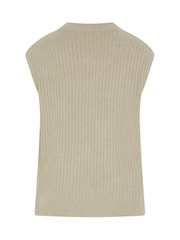 Evans Natural Knitted Vest Top - Image 6 of 6