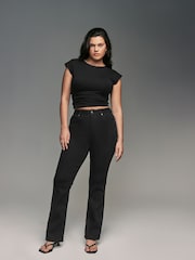 Black Supersoft Hourglass Bootcut Jeans - Image 1 of 9