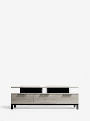 Grey Bronx Up to 65 inch, Floating Top Oak Effect TV Unit - Image 6 of 10