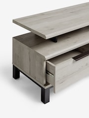 Grey Bronx Up to 65 inch, Floating Top Oak Effect TV Unit - Image 9 of 10