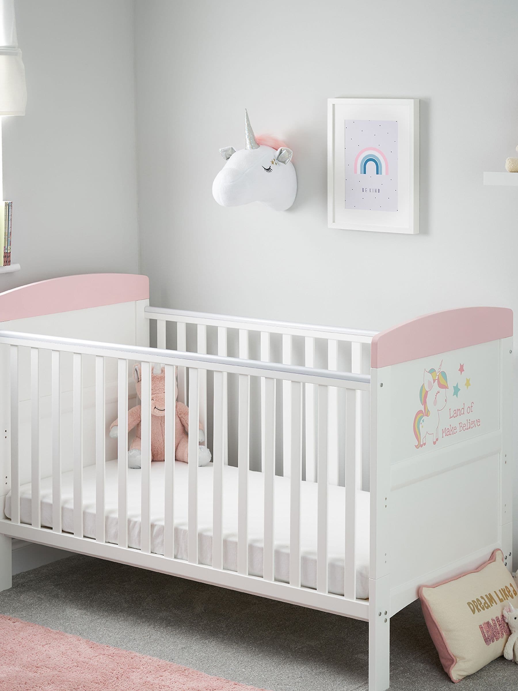 Obaby Unisex Infant White Grace Inspire Cot Bed - Image 1