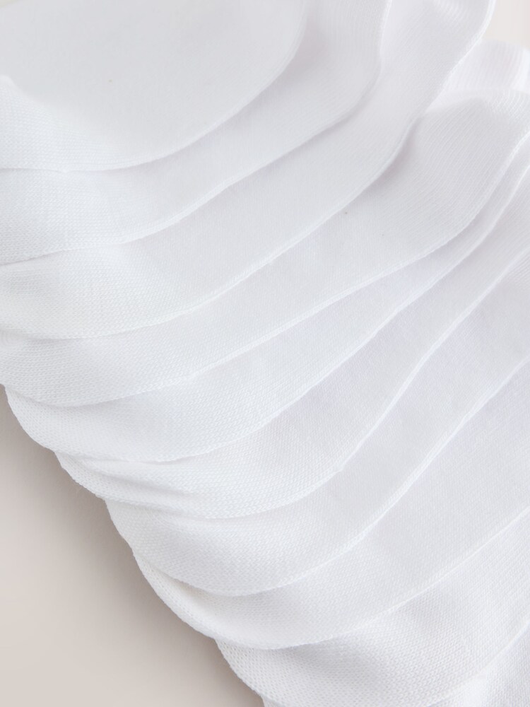 White Cotton Rich Trainer Socks 10 Pack - Image 3 of 3
