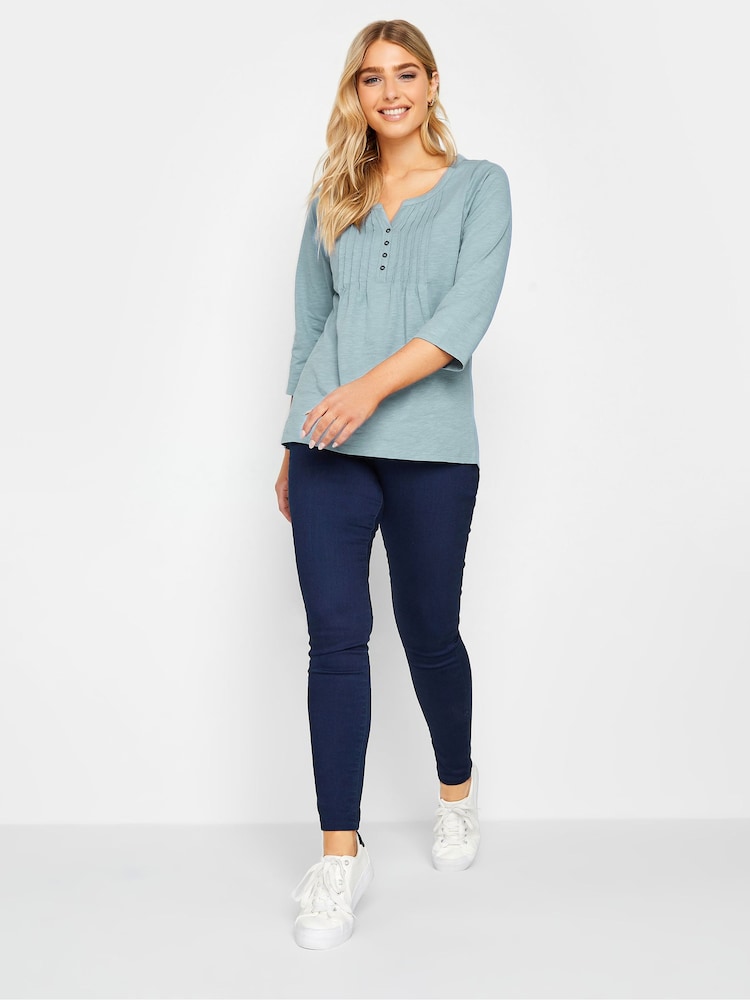 Blau - M&co Henley-Oberteil - Bild 2 von 4