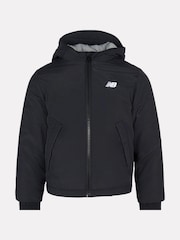 New Balance Black Lifestyle Contrast Puffer Coat - Image 1 of 5