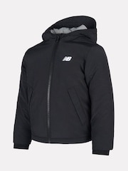 New Balance Black Lifestyle Contrast Puffer Coat - Image 2 of 5