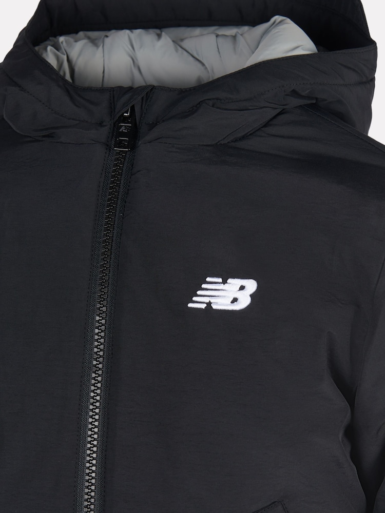 New Balance Black Lifestyle Contrast Puffer Coat - Image 5 of 5