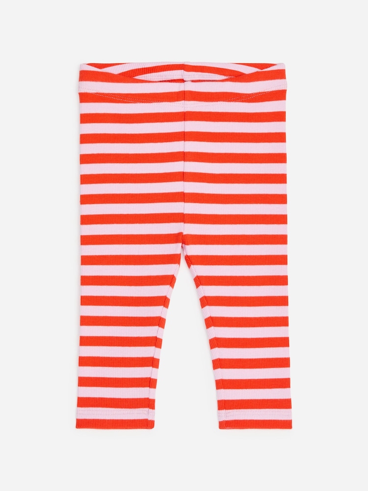 ARKET Pink Ribbed Leggings - Image 1 of 3 ARKET Pink Ribbed Leggings - Image 1 of 3