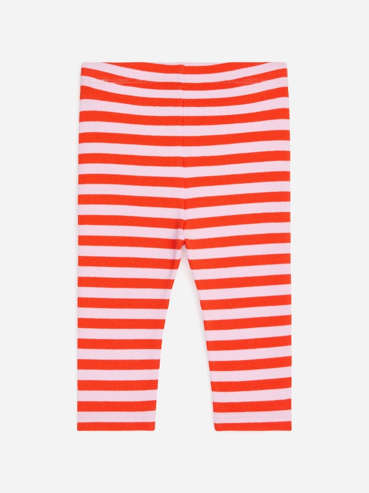 ARKET Pink Ribbed Leggings - Image 2 of 3 ARKET Pink Ribbed Leggings - Image 2 of 3