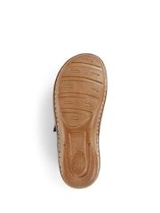Pavers Blue Denim Ladies Lightweight Leather Clogs - Image 5 of 5