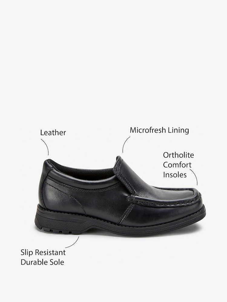 Negro - Mocasines de estilo escolar de cuero - Imagen 8 de 8 Negro - Mocasines de estilo escolar de cuero - Imagen 8 de 8