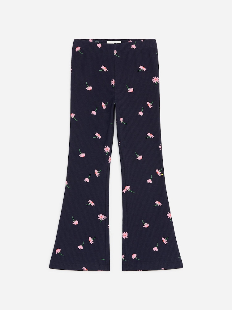 ARKET Blue Flared Rib Leggings - Image 1 of 3