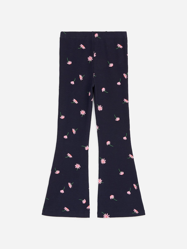 ARKET Blue Flared Rib Leggings - Image 2 of 3