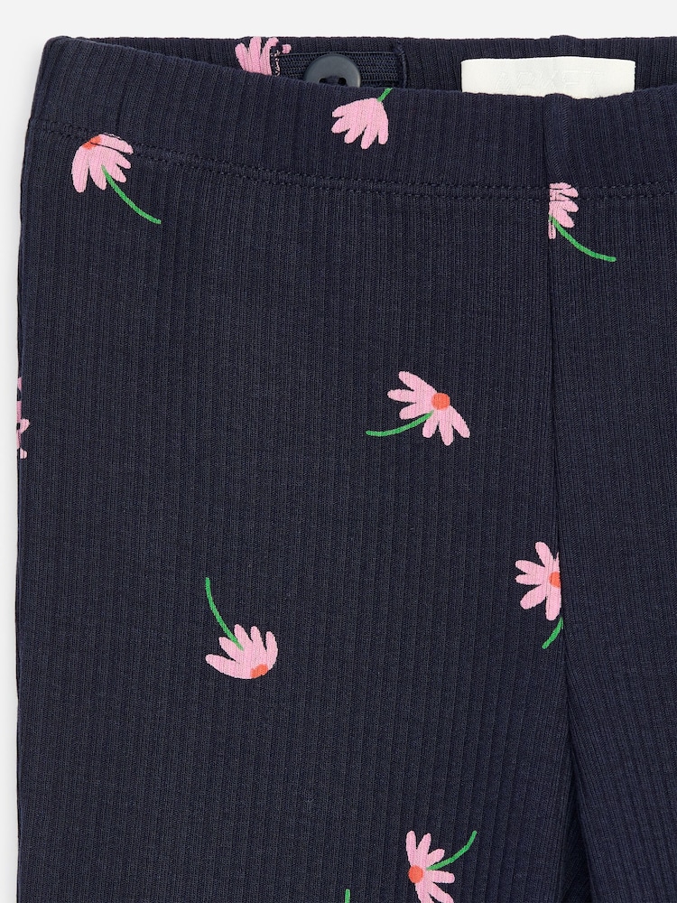 ARKET Blue Flared Rib Leggings - Image 3 of 3