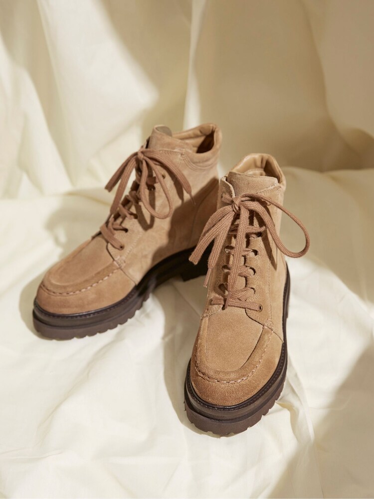FatFace Clover Brown Suede Apron Ankle Boots - Image 4 of 4 FatFace Clover Brown Suede Apron Ankle Boots - Image 4 of 4