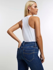 River Island Blue Petite High Rise Bum Sculpt Skinny Jeans - Image 4 of 6