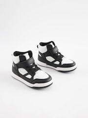 Monochrome Elastic Lace Touch Fastening High Top Trainers - Image 1 of 5