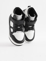 Monochrome Elastic Lace Touch Fastening High Top Trainers - Image 2 of 5
