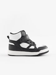 Monochrome Elastic Lace Touch Fastening High Top Trainers - Image 3 of 5