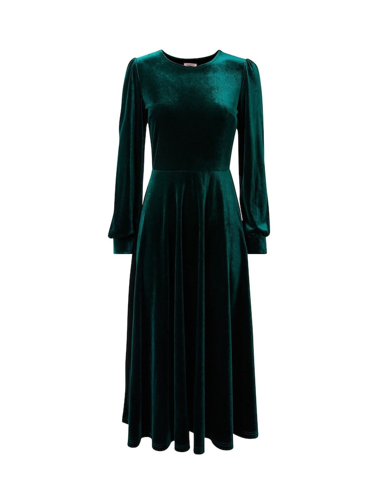 Joe Browns Green Petite Julietta Velour Dress - Image 5 of 5 Joe Browns Green Petite Julietta Velour Dress - Image 5 of 5