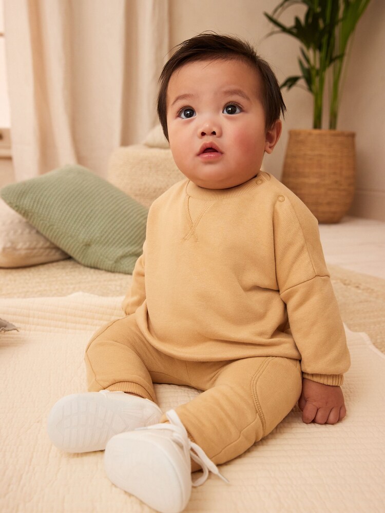 Buttermilk Yellow Cosy Baby Sweatshirt And Joggers 2 Piece Set - Image 1 of 1