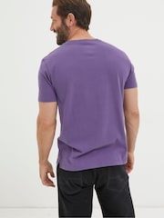 FatFace Lulworth Violet Purple Organic Crew T-Shirt - Image 2 of 4