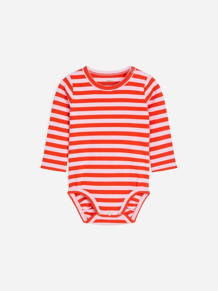 ARKET Pink Ribbed Long-Sleeve Bodysuit - Image 1 of 3
